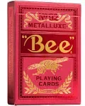 Bee Red Metalluxe Playing Cards by US Playing Card