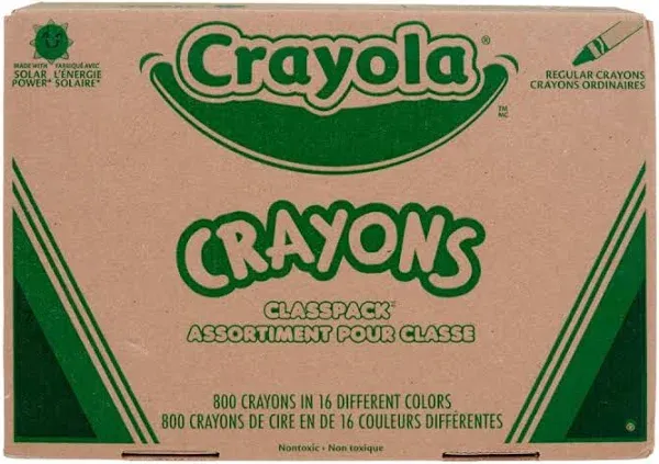 Crayola CYO528016 Classpack Regular Crayons - 16 pack, 50 count each