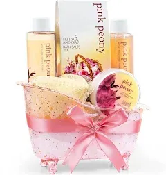 Freida and Joe - Pink Peony Spa Bath Gift Set in A Tub