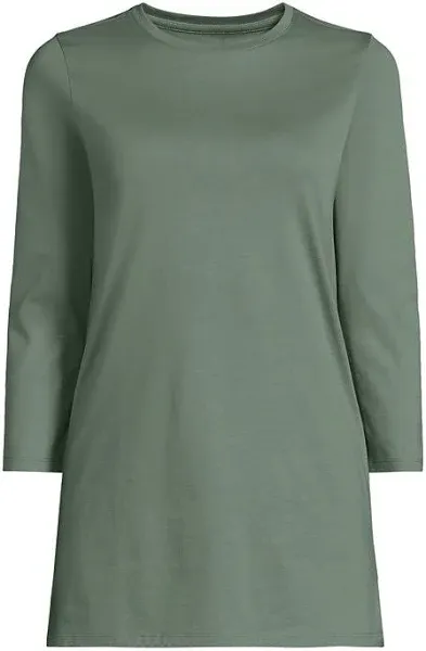 Lands' End Women's 3/4 Sleeve Cotton Supima Tunic