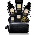 YARD HOUSE Bath and Body Spa Gift Baskets Set for Men - Sandalwood Amber - 7P...