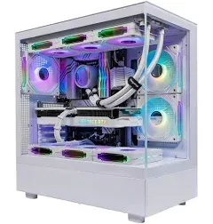 SEGOTEP Endura Pro+ - Full View Dual Tempered Glass - Detachable Panels - ATX Gaming Mid Tower Computer Case- 360mm Radiator Support- Black Color-Case Only