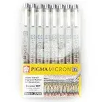 Sakura Pigma Micron Pens Line Drawing 8 Color Set