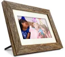 Aluratek Distressed Wood Digital Photo Frame