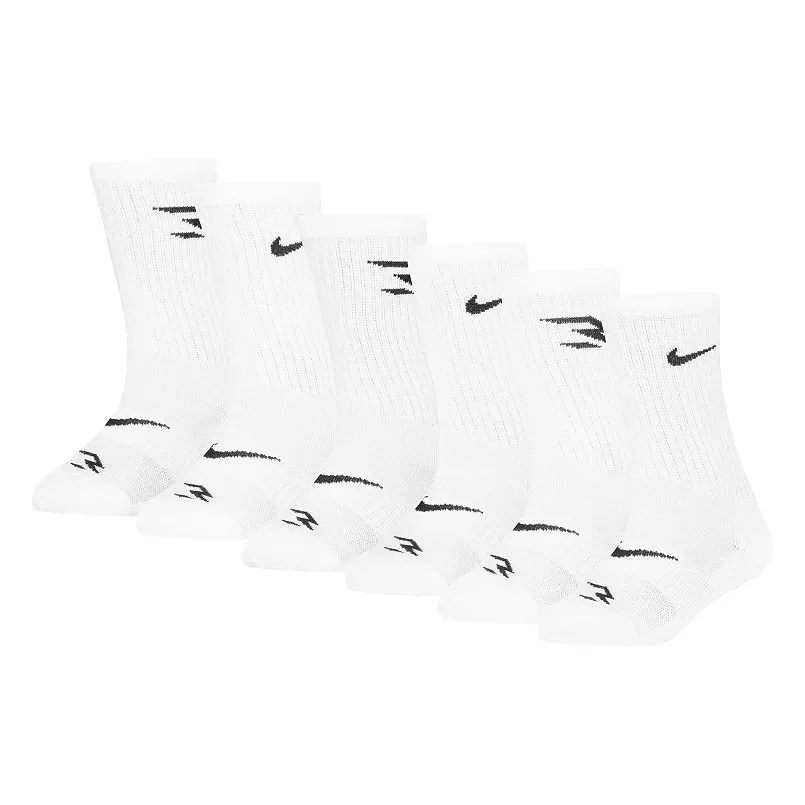 Nike Boys' 3BRAND by Russell Wilson Dri-FIT Crew Socks (6-Pack