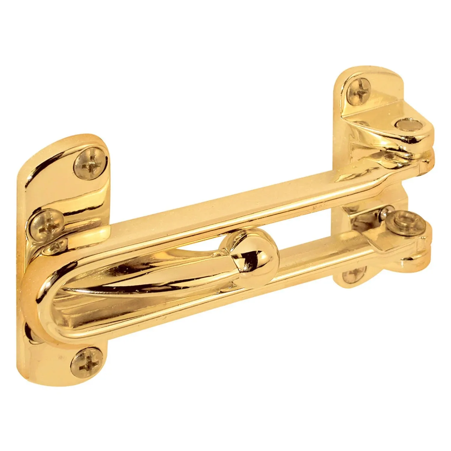 Prime-Line 2-1/2 in. H X 3-7/8 in. L Brass-Plated Metal Door Guard