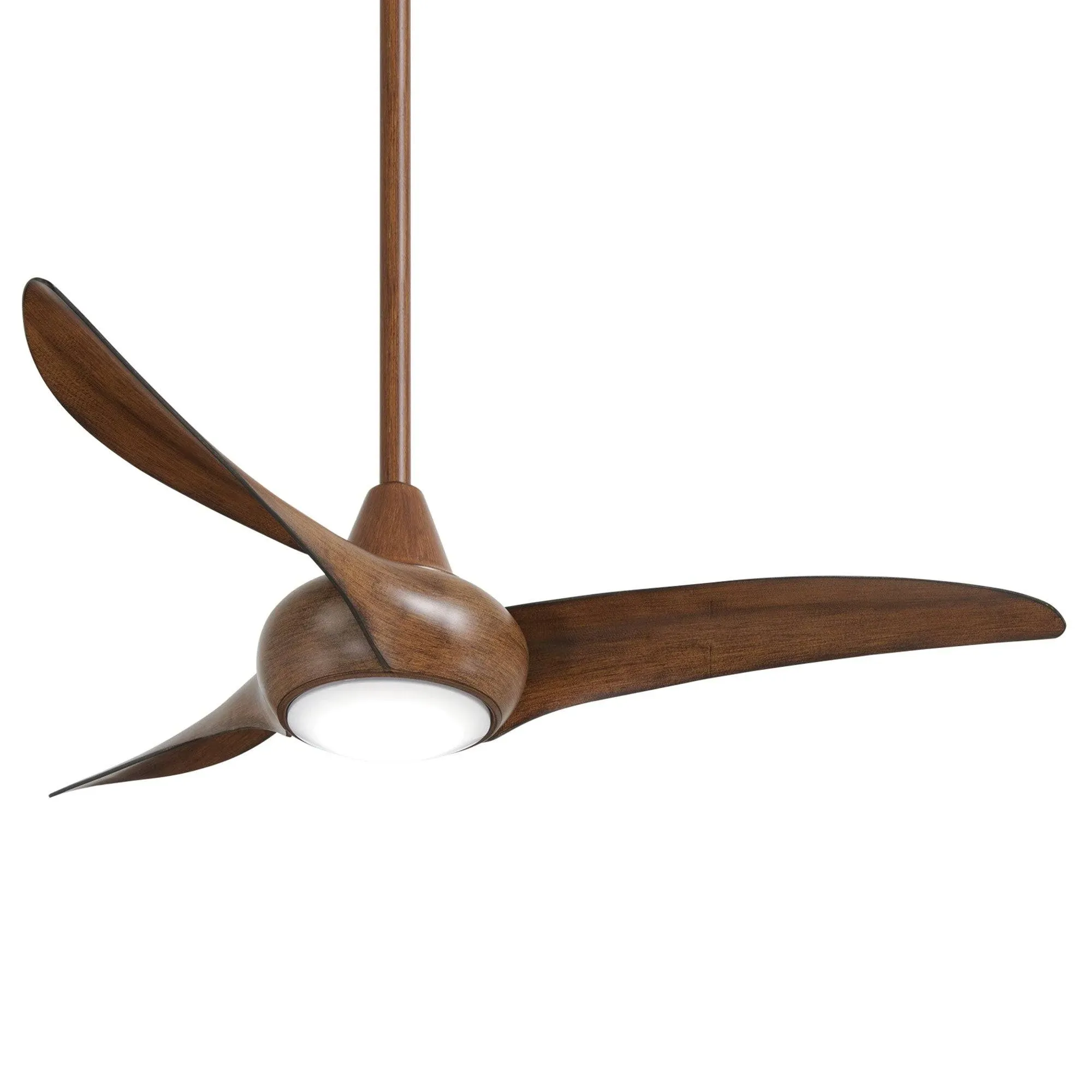 Light Wave LED 44" 3-Blade Distressed Koa Ceiling Fan with Light and Remote