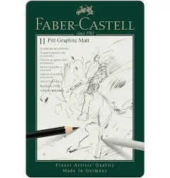 Faber-Castell : Pitt Graphite Matt Pencil : Tin Set of 6