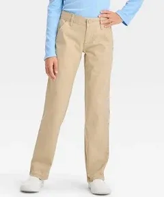 Cat & Jack Girls' Straight Fit Uniform Pants