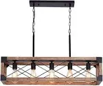 Airposta Kitchen Island Lighting, 33.5-Inch 5 Lights Farmhouse Linear Chandelier