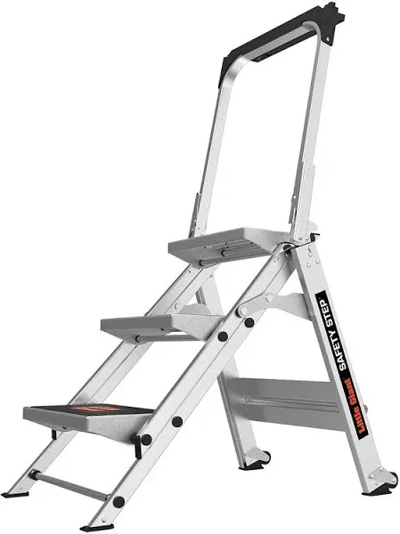 Ladders, Safety Step, 3-Step, 3 Foot, Step Stool Aluminum Type 1A 300 lbs Weight