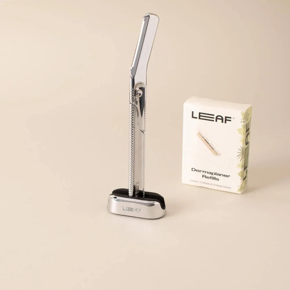 Leaf Dermaplaner Kit - Chrome