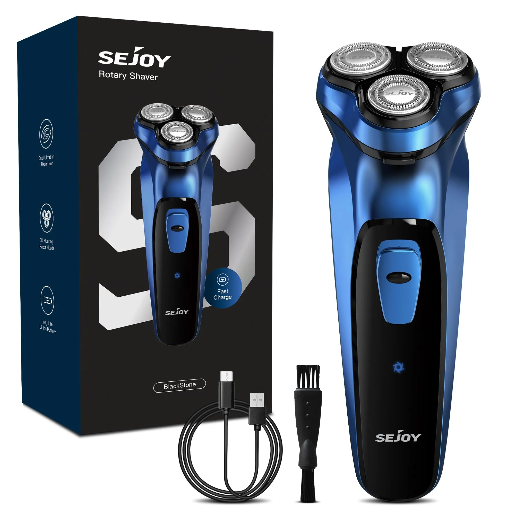 Sejoy Electric Razor for Men Electric Face Shaver Cordless washable Rechargeable Shaving Machines