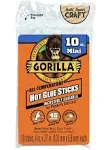 Gorilla .27 inch D x 4 inch L All Purpose Mini Glue Sticks Clear 10