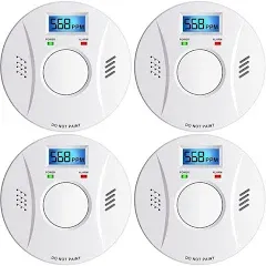 Modern Walls LLC Smoke Detector and Carbon Monoxide Detector 4 Pack