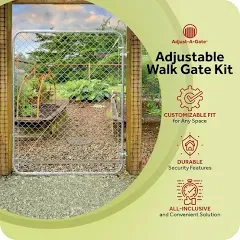 Adjust-A-Gate Fit-Right Adjustable Walk Gate w/Round Corner Frame,Gray(Ope<wbr/>n Box)