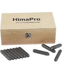 HimaPro 1/4 Inch 6mm Letter and Number Stamp Set