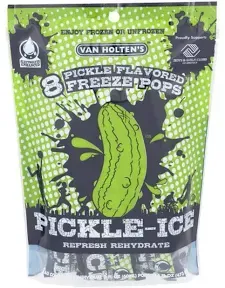 1x Pack Van Holten&#039;s Pickle-Ice Flavor Freezer Juice Pops | 24 Per Pack | 2oz