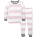 Burt&#x27;s Bees Toddler Girls Pajama 2 Piece Set Snug Fit Organic Long Sleeve 4T