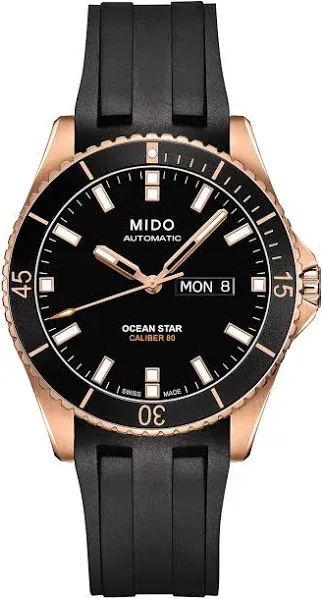 MIDO Ocean Star Automatic Rubber Strap Watch