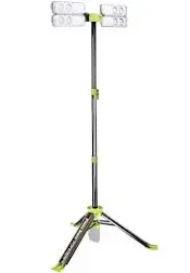 PowerSmith Voyager Pvlr8000a-c 8000 Lumen Collapsible Cordless Tripod LED Work Light. Bare Light Only. 3-Way Power. AC or DC Adaptor or Battery