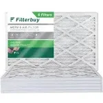 Filterbuy 16x25x1 Air Filter MERV 8 Dust Defense (6-Pack), Pleated HVAC AC Furna