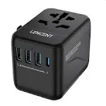 Universal Travel Adapter Charger w/3 USB Ports + 1 Type C US EU UK AUS Travel