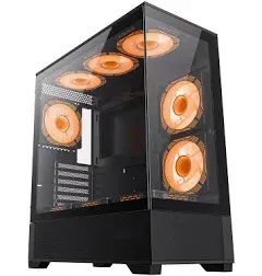 Gamemax Vista AB ATX Mid Tower Black SECC/Tempered Glass Computer Case