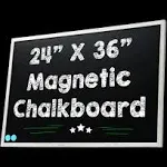 Besso 24 x 36 Magnetic Chalkboard Blackboard - Large Hanging Framed Wall Chalk Board w/Wooden Frame - Rustic 2x3 Wall Black Board to U