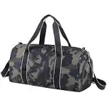 Kids Overnight Duffle Bag Girls Boys Sports Gym Bag with Shoe Compartment Wet Pocket Camouflage travel bag (ArmyGreen)