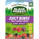 Black Forest Fruit Flavored Snacks, Berry Medley, Juicy Burst 22 ea