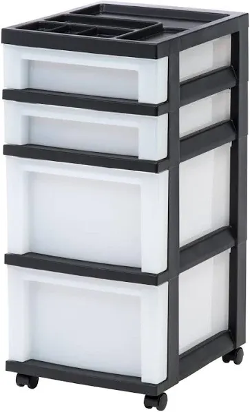 IRIS USA 4-Drawer Storage Cart