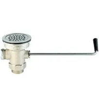 T&S Brass Twist Handle Waste Drain Valve B-3952