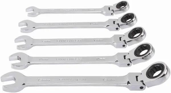 Pittsburgh 5pc. Flex-Head Combo Wrench Set Metric 10, 12, 13, 14 &amp; 15mm FREE SH