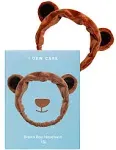 I DEW CARE Face Wash Headband - Brown Bear | Animal Head band for Face Washing & Skincare, Spa Day, Soft & Fuzzy, Cute for Makeup, Shower, Teen Girls Stuff, Teddy Bear Ears, Gift (1 Count)