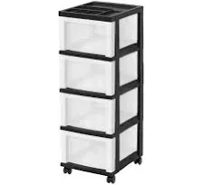 IRIS 4-Drawer Cart with Organizer Top