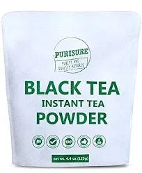 Purisure Instant Black Tea Powder 125g, No Added Sugar Dissolves Easily 125 Uses