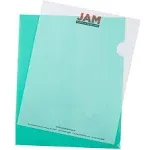 Jam Paper Green Plastic Sleeves