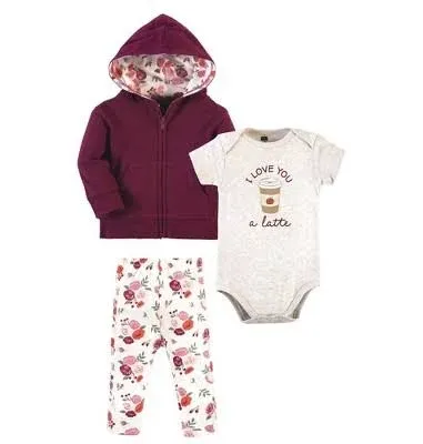 Hudson Baby Cotton Hoodie, Bodysuit, or Tee Top and Pant Set