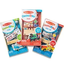 Melissa &amp; Doug Decorate-Your-<wbr/>Own Wooden Craft Kits Set Plane/Train/Ra<wbr/>ce Car. New