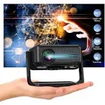 [360°Adjustable Stand] Mini Projector With WiFi And Bluetooth 500 ANSI, Electric Focus & Auto Keystone Correction, ONOAYO GivingYou AY3 Projector, 1080P Bluetooth Projector Home Cinema, (Black)