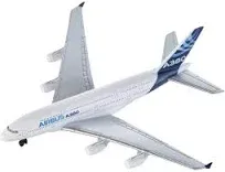 Airbus A380 Toy Airplane with Airbus House Colors Diecast with Plastic Parts