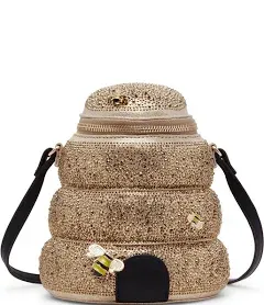 Betsey Johnson Women's Queen Bee Rhinestone Crossbody Bag