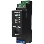 Shelly Pro 2PM WLAN Smart Relay 25A Black