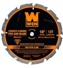 WEN BL1012 10-Inch 12-Tooth Diamond-Tipped Professional Circular Saw Blade