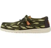 HEYDUDE Wally Fish Camo - Mens Comfortable Slip on Shoes