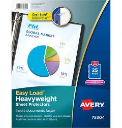 Avery Diamond Clear Heavyweight Sheet Protectors, Acid-Free, 25 Protectors (75304)