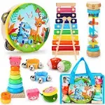 Kids Drum Set - 11 in 1 Musical Instruments for Toddlers Baby Preschool Educatio