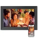 Frameo WiFi Digital Picture Frame, 10.1 inch 1280*800ips Touch Screen Digital Photo Frame, 16GB Memory, Auto-Rotate, Share Pictures Video, Gifts for