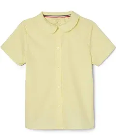 French Toast Girl's Short Sleeve Peter Pan Collar Blouse (Standard and Plus)